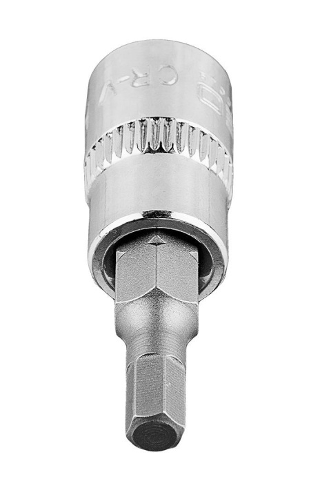 Końcówka sześciokątna H4 na nasadce 1/4", krótka 37