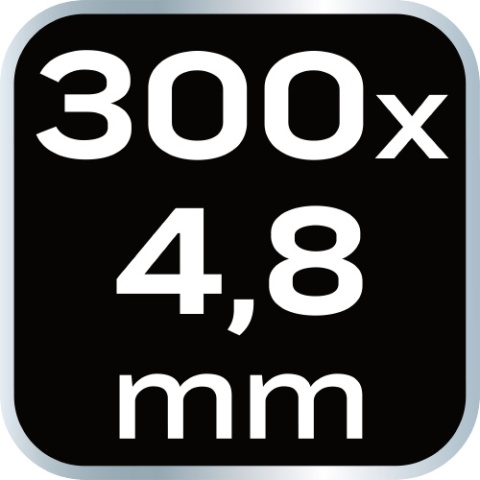 Opaski zaciskowe 4.8 x 300 mm, 75 szt., czarne