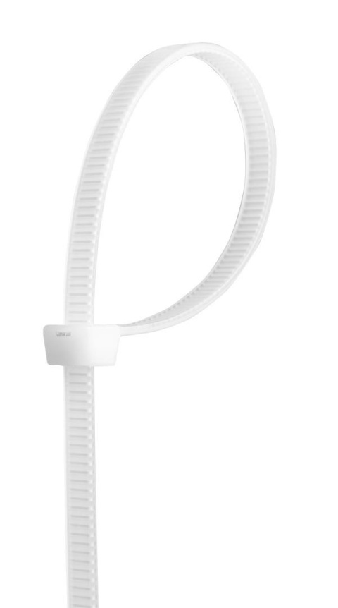 Opaski zaciskowe 4.8 x 370 mm, 75 szt., białe